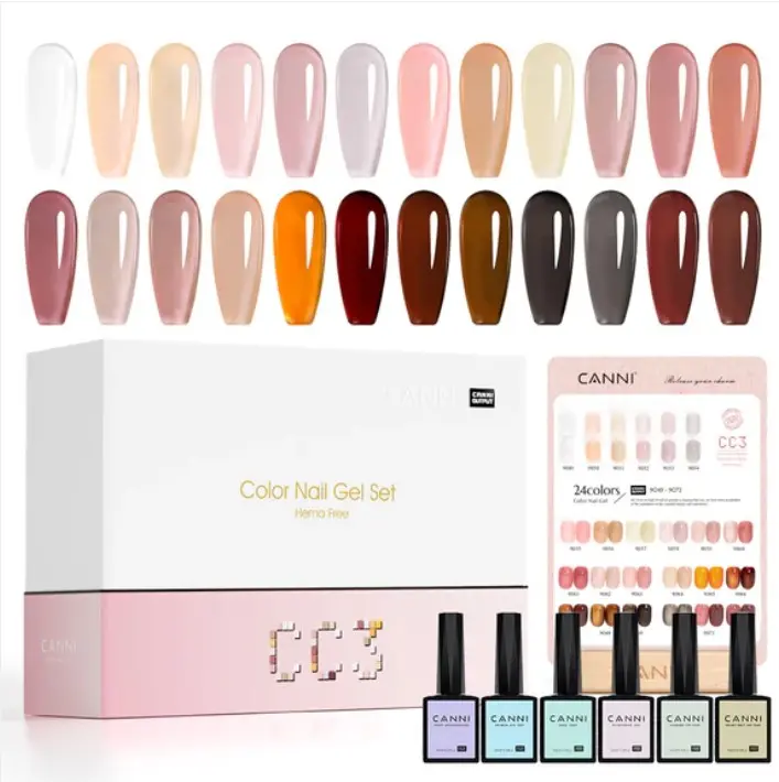 CC3 CANNI 9ml color gel polish 30pcs/kit (with color chart)