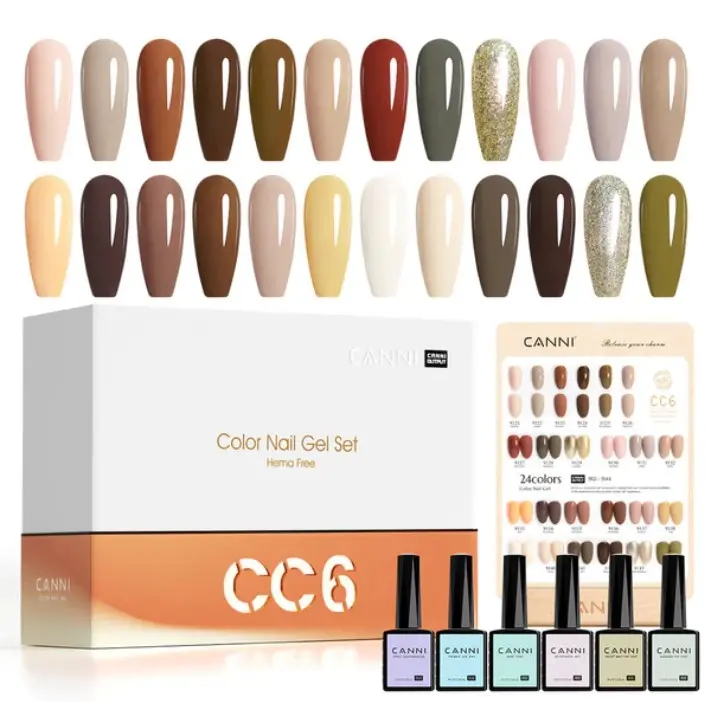 CC6 CANNI 9ml color gel polish 30pcs/kit (with color chart)