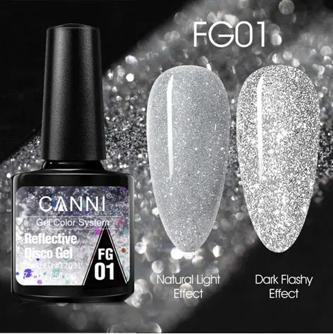 FG01 CANNI Reflective Disco Gel Nail Polish 7.3ml