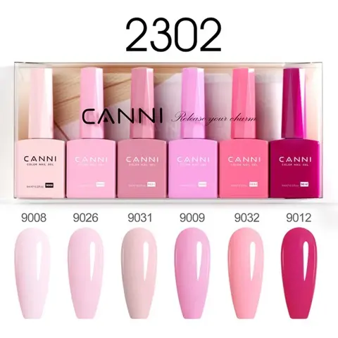 [1302k2] 2302 CANNI 9ml color gel polish 6pcs/set