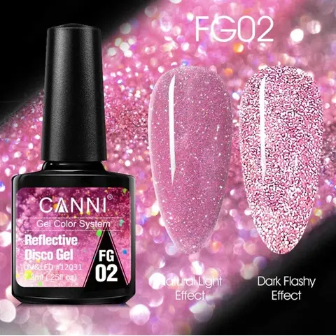 [12031] FG02 CANNI Reflective Disco Gel Nail Polish 7.3ml
