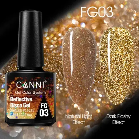[12031] FG03 CANNI Reflective Disco Gel Nail Polish 7.3ml